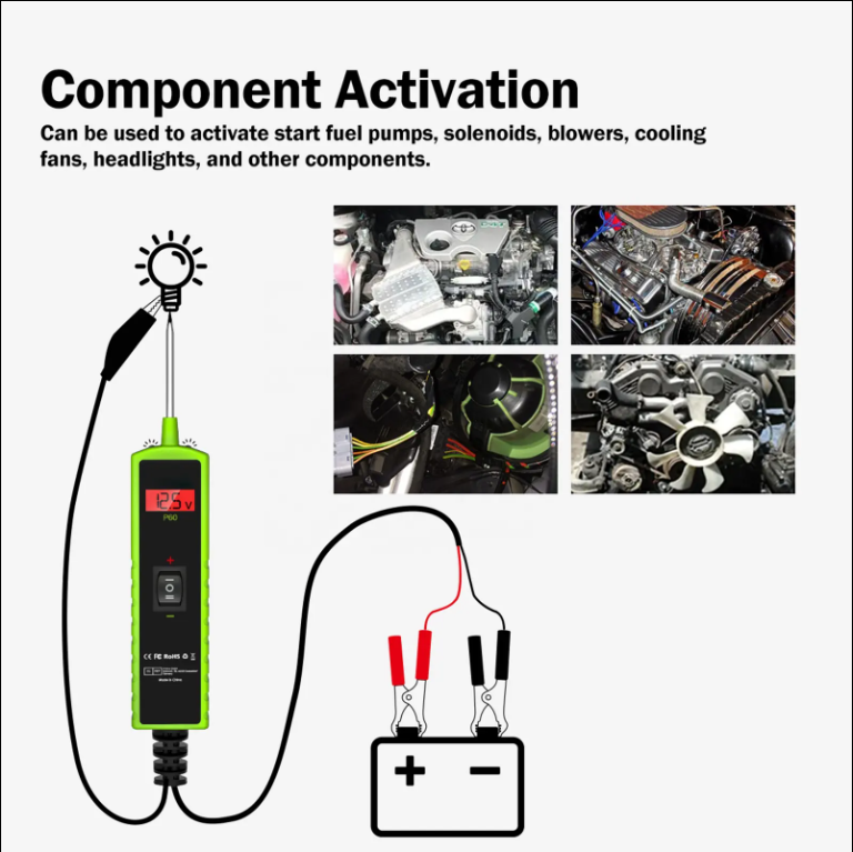 P60 Power Circuit Probe Tester 6-24V Digital Voltage Diode Component Activation 13FT