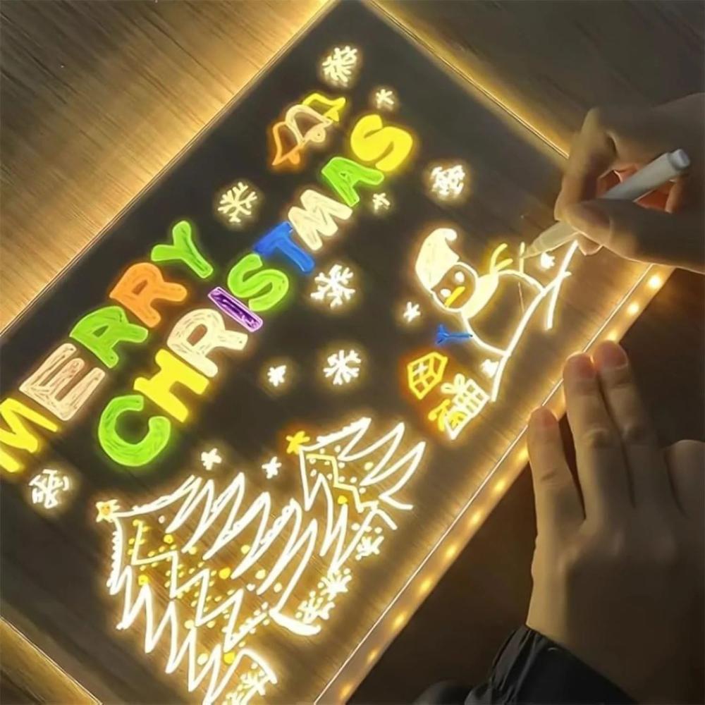 Led Acrylic Writing Board With Usb Power (1 Set) - Color: Mix