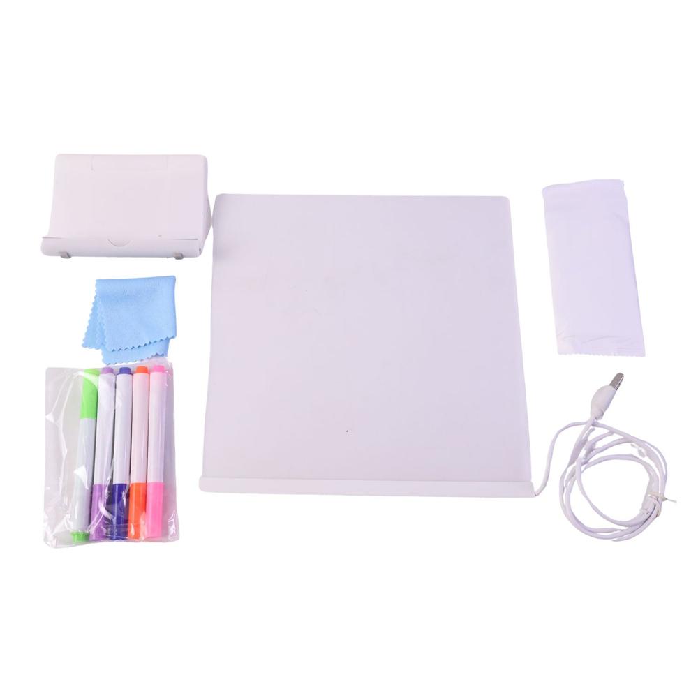 LED Acrylic Writing Board with USB Power (1 Set)