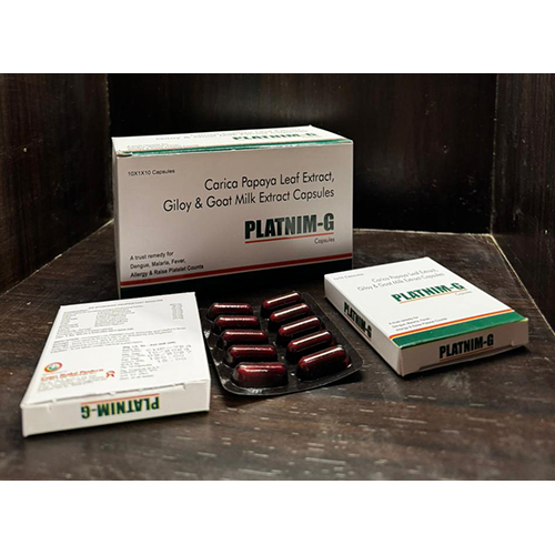 Carica Papaya Leaf Extract Giloy And Goat Milk Extract Capsules