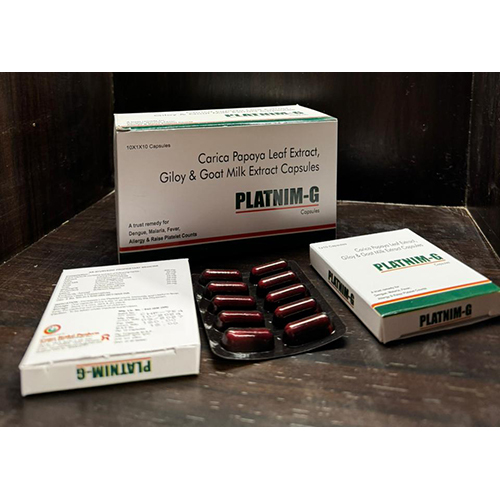 Carica Papaya Leaf Extract Giloy And Goat Milk Extract Capsules