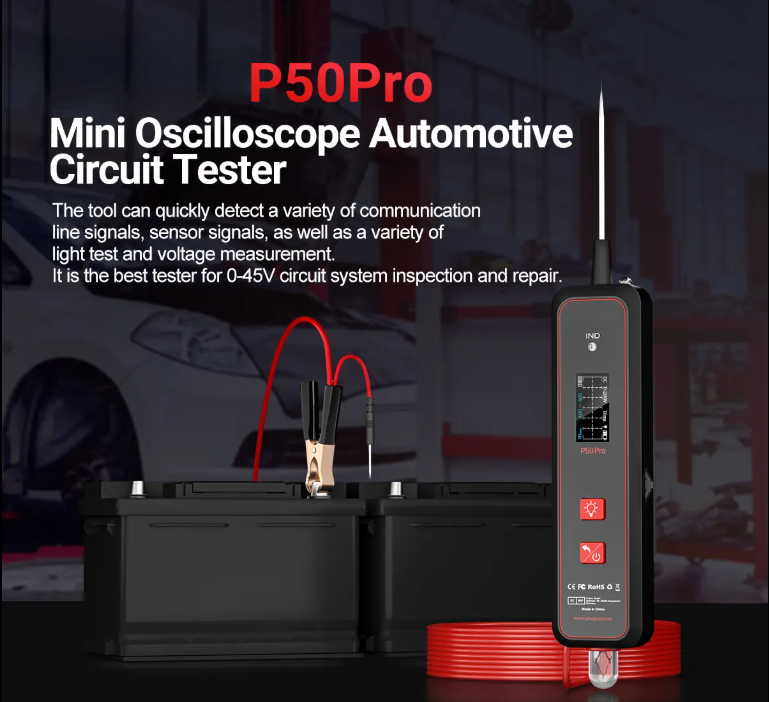 P50PRO Mini Oscilloscope Circuit Tester LED Test Light DC AC Voltage Resistance Diode