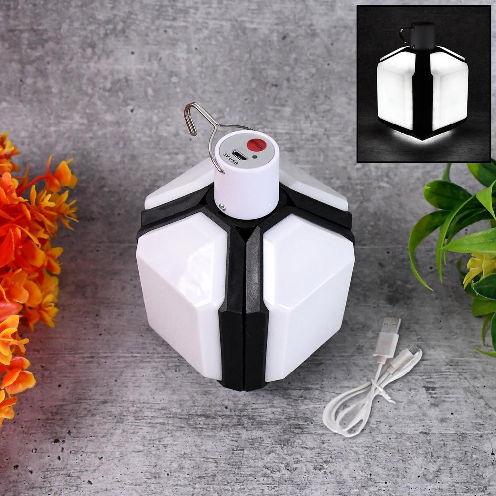 Foldable Camping Light Usb Rechargeable Led Lamp With Hanging Hook (1 Pc) - Color: Mix
