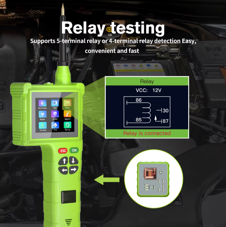 P200PRO Circuit Tester 12V 24V Oscilloscope Relay Injector Battery Leakage C-Tracer