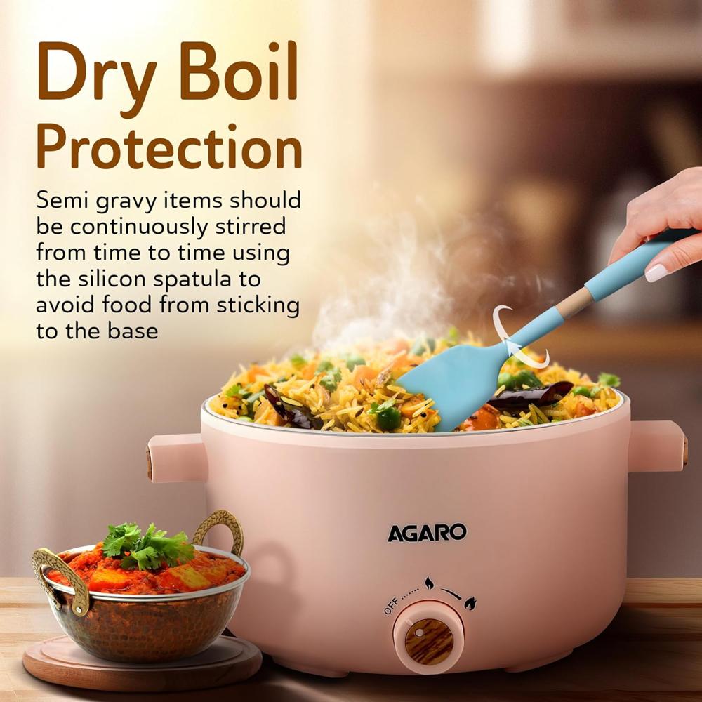 AGARO Primo Multi Function Pot 2L, Double Layered Body, Ceramic Coated Inner Pot 700 W (34181)