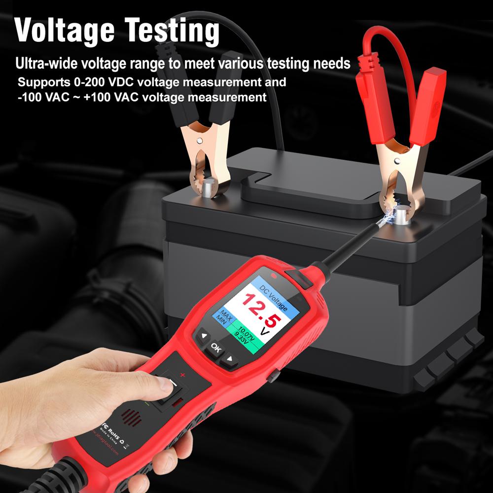 P180 Circuit Tester 217x52x35mm Abs, Black/red - 12v/24v, Oscilloscope, Relay & Injector Test, 18a Circuit Breaker