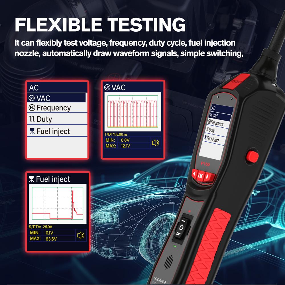 P150 Circuit Tester 12V 24V Car Electrical Diagnostic Tool DC AC Voltage Resistance Diode