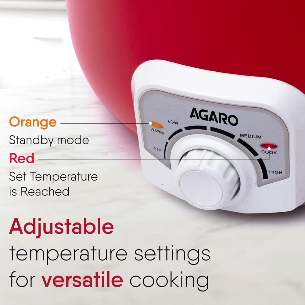 AGARO Regal Electric Multi Cooking Pot, 3L, 1200W, Steamer, Fryer (33959)