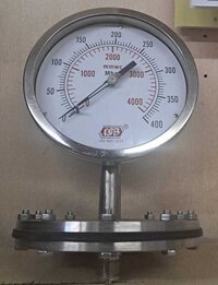 6'' DIAL0-400 MBAR /4000MMWC 1/2 BSP BOTTOM COMPLETE SS Diaphragm