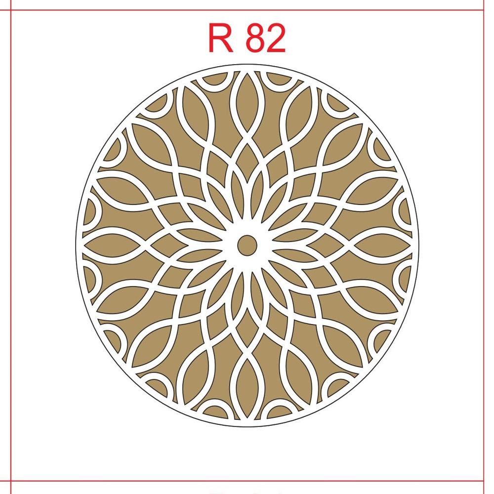 R5 2 4 Inch Flower MDF Rangoli