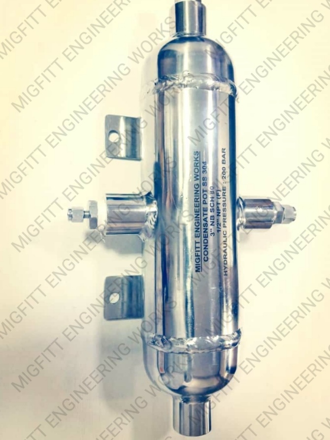 Ss Condensate Pots - Stainless Steel 304/316, 1/2" To 24" Diameter, Up To 6000 Psi, Up To 350c Temperature, Socket Weld/threaded Connections