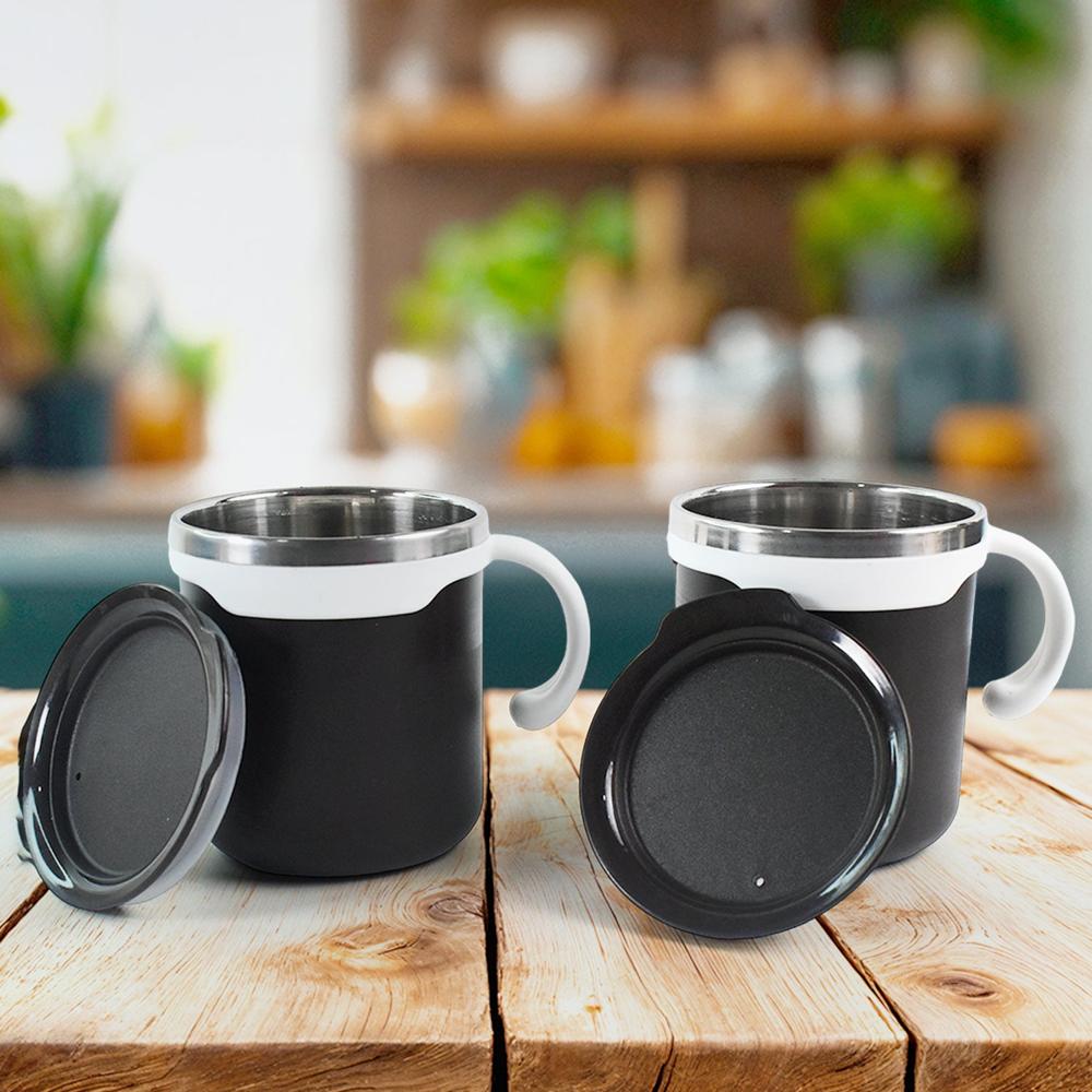 2 Pcs Premium Mocha Mug Set 250 Ml - Color: Mix