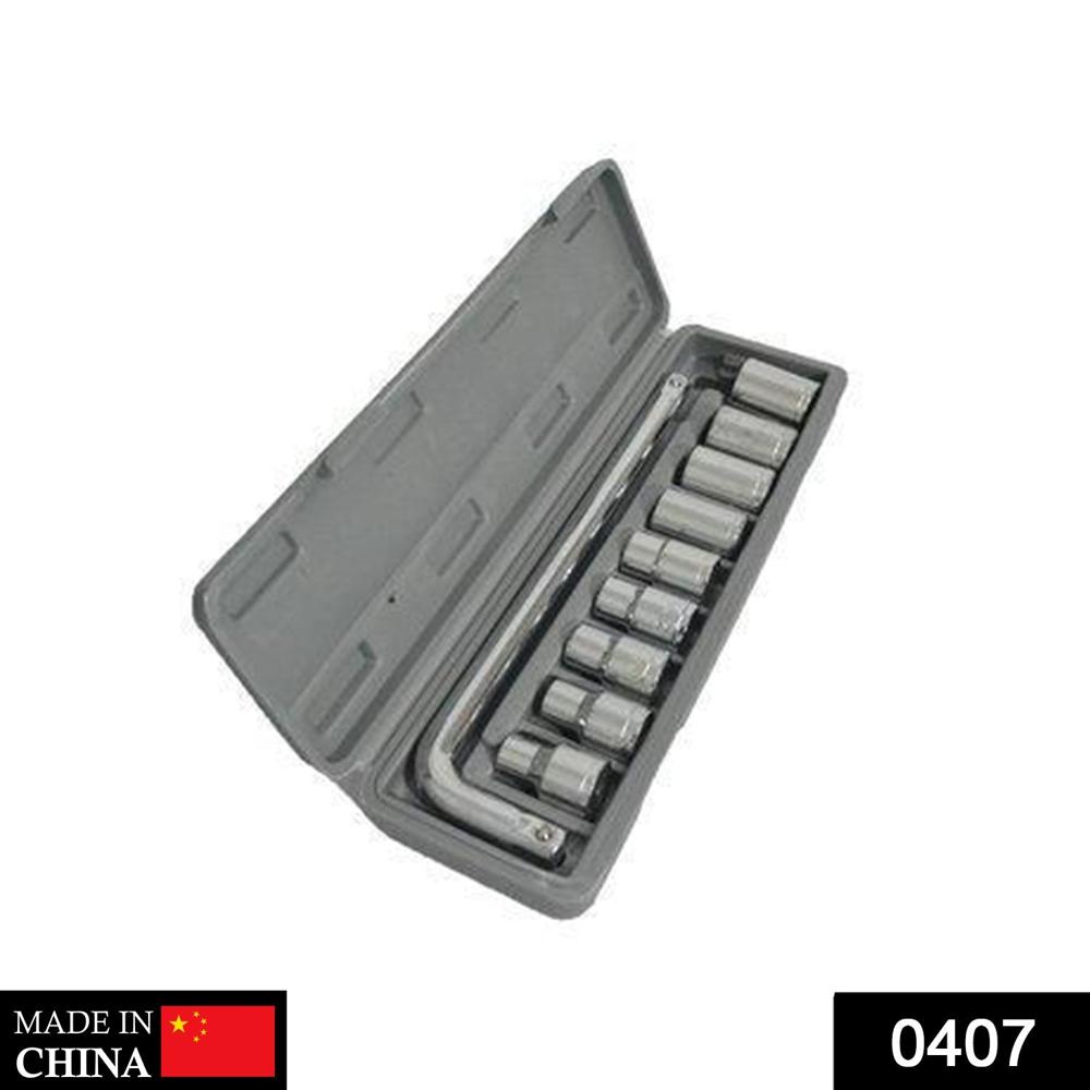 Drive Standard Socket Wrench Set -10 Pc, 6 Pt. 3 / 8 In. - Color: Mix