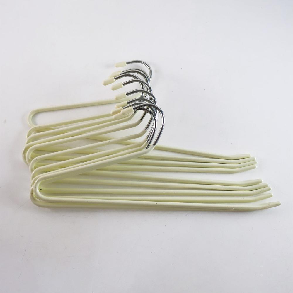 stainless steel Hangers with Silicone Cover Chrome Hook for Clothes (10 Pc / Set)