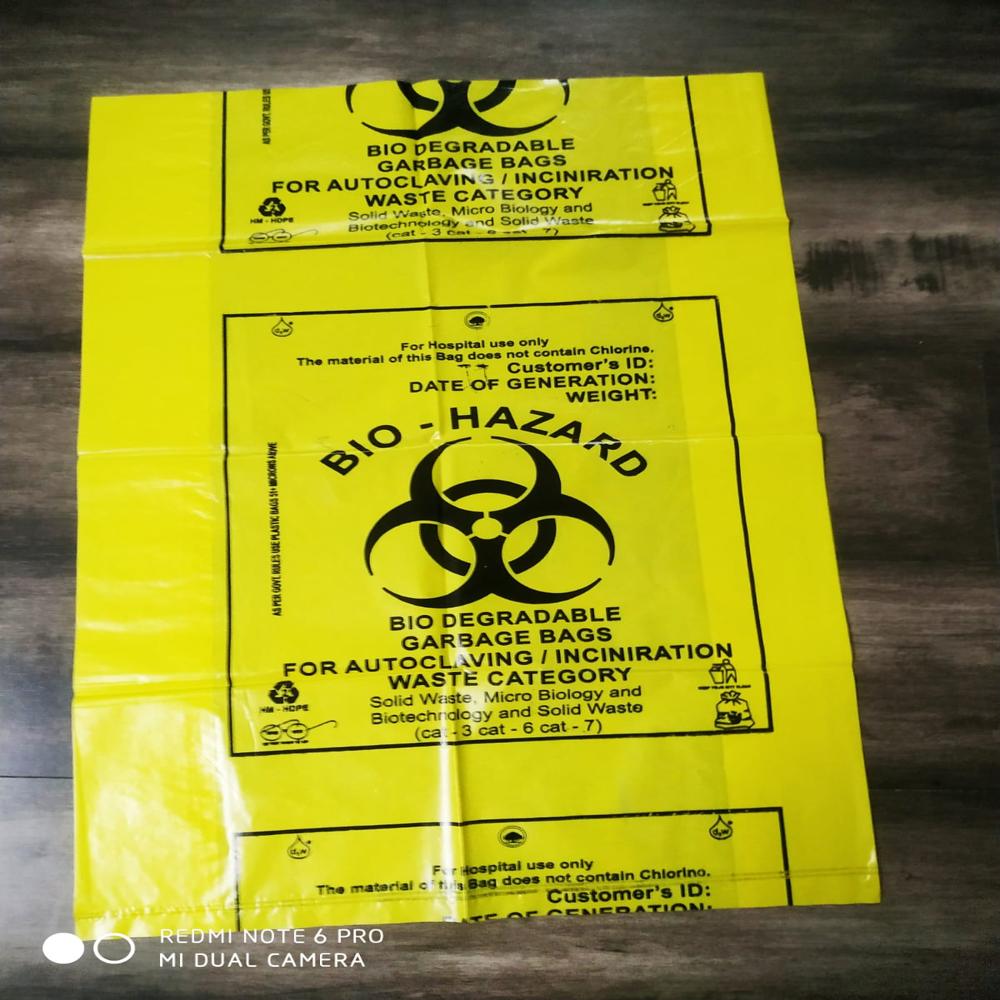 Biohazard Garbage Bag - Coating Type: Ld