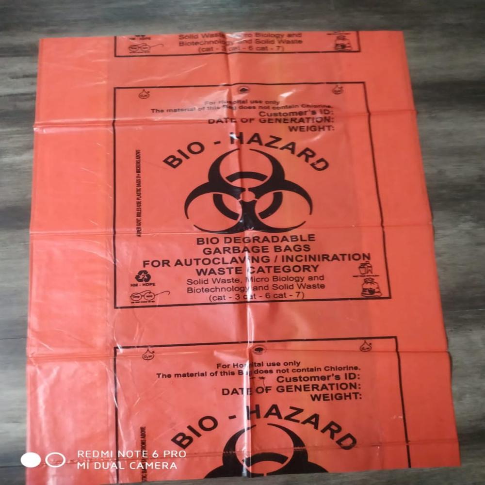 Biohazard Garbage Bag - Coating Type: Ld
