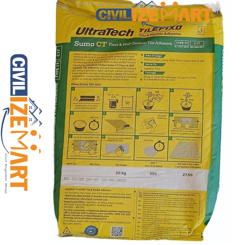 Tile Adhesive Cement - Color: Grey
