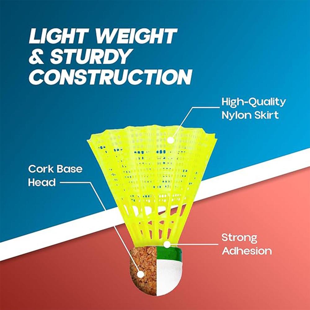 Konex Durable Plastic Shuttlecock (6 Pcs Set) - Color: Mix - Color: Mix ...