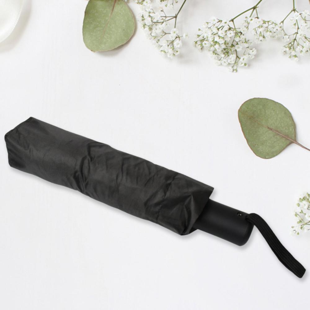 2 Fold Manual Umbrella  Wind, Sun & Rainproof with Steel Shaft & Wrist Strap