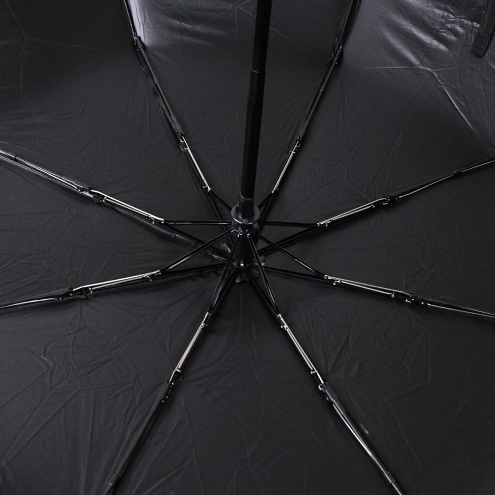 2 Fold Manual Umbrella  Wind, Sun & Rainproof with Steel Shaft & Wrist Strap