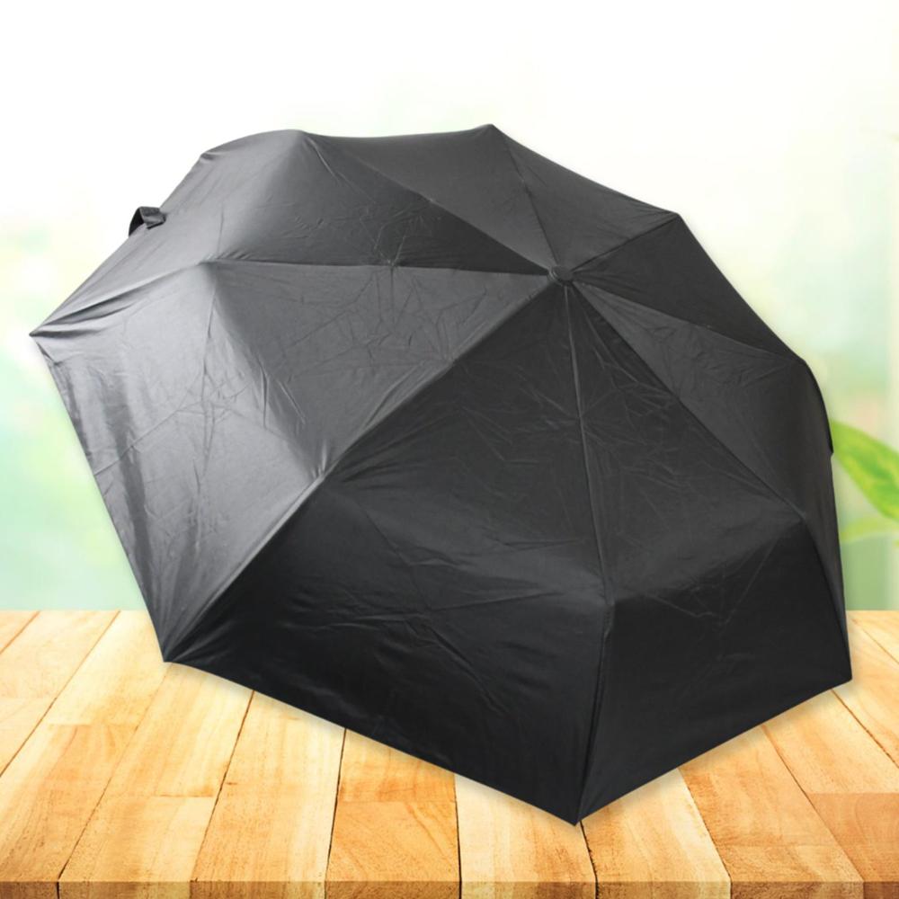 2 Fold Manual Umbrella  Wind, Sun & Rainproof with Steel Shaft & Wrist Strap
