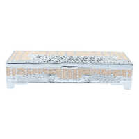 German Silver Jewelry Box - Design: Printed Traditional Motifs On Outer Surface