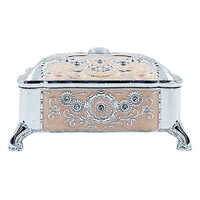 German Silver Jewellery Box - Design: Traditional Embossed Pattern