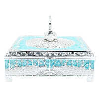 German Silver Blue Jewelry Box - Finishing: Smooth Glossy Finish