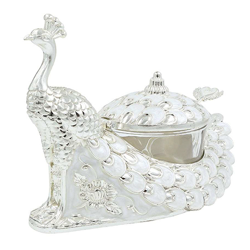 German Silver Silver Antique Pot For Mukhwash - Height: Approx. 8-10 Cm
