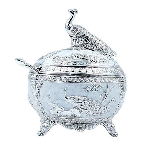 GS-168 Silver Antique Pot For Mukhwash