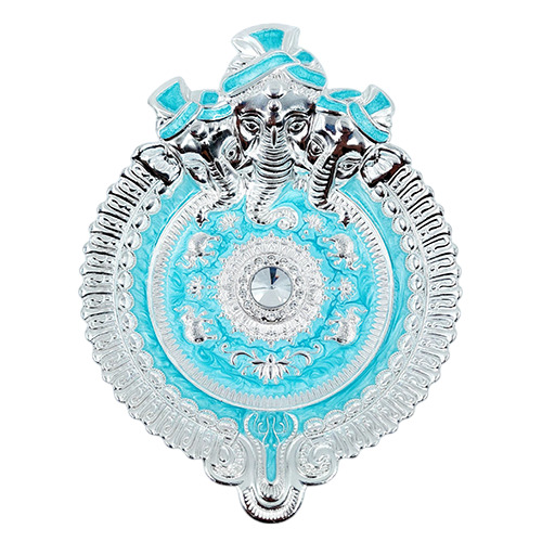 GS-173 Blue Ganesha Enamel Tray