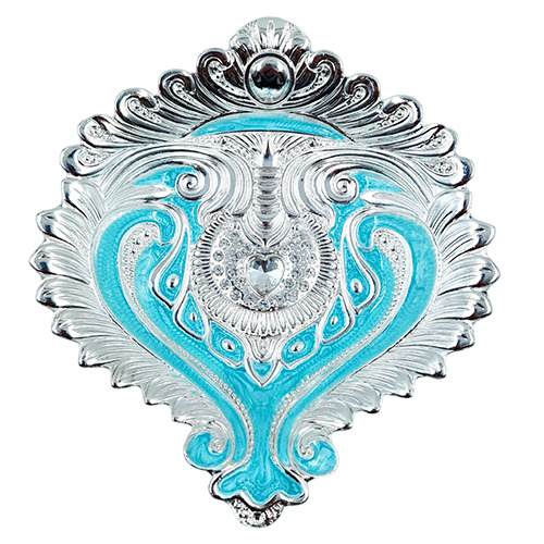 GS-175 Blue Ganesha Enamel Tray