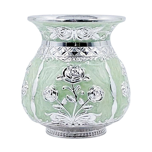 RGS-040 Green Silver Plated Kalash