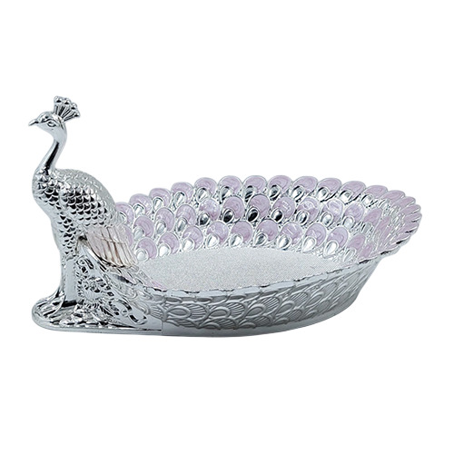German Silver Peacock Shape Enamel Pot - Capacity: Approx. 700-800 Ml