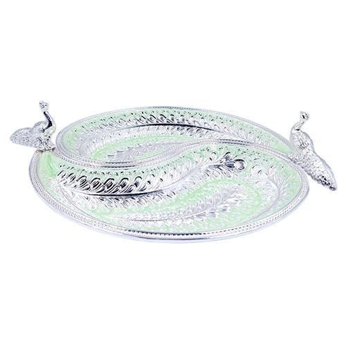RGS-020 Green Peacock Shape Enamel Pot