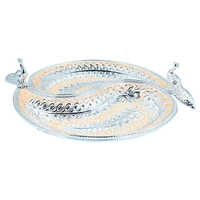 German Silver Peacock Shape Enamel Pot - Capacity: Approx. 1.2-1.5 Liters