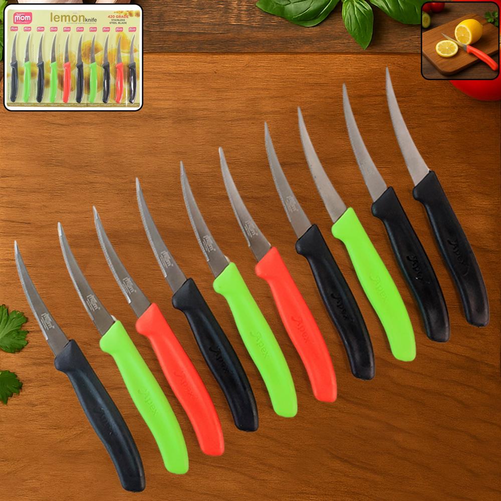 Supermom Stainless Steel Lemon Knife, Chhari (10 Pc / Set) - Color: Mix