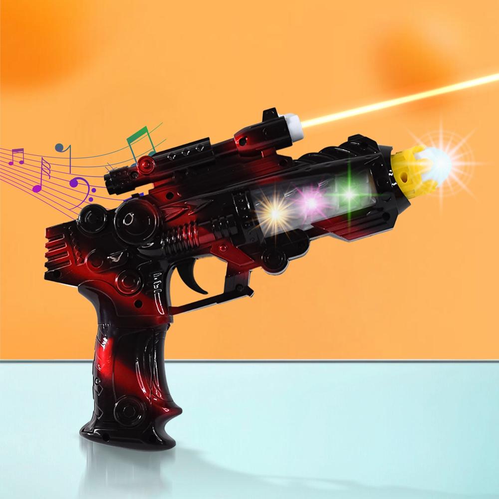 Ttg Led Flashing Sound Laser Toy G-un  Battery Operated Space Gun With Lights & Music