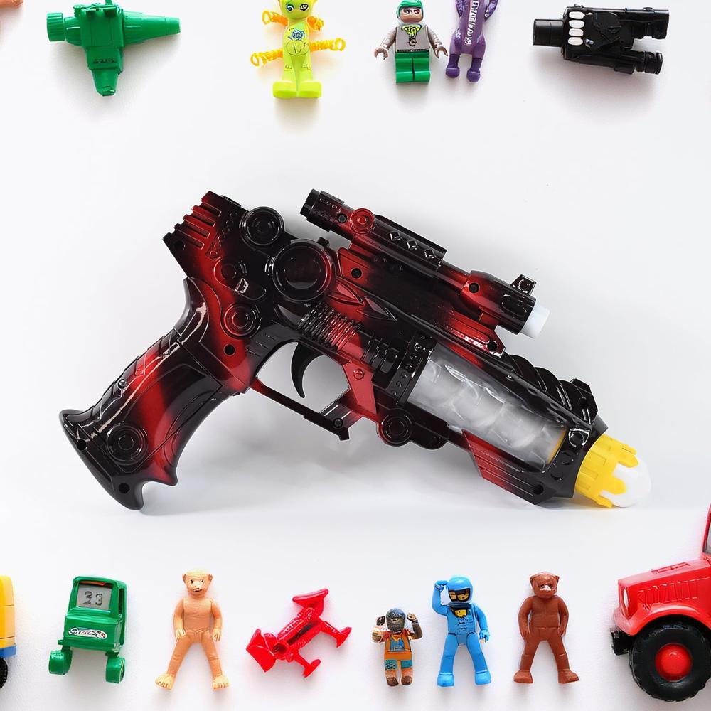 TTG LED Flashing Sound Laser Toy G-un  Battery Operated Space Gun with Lights & Music
