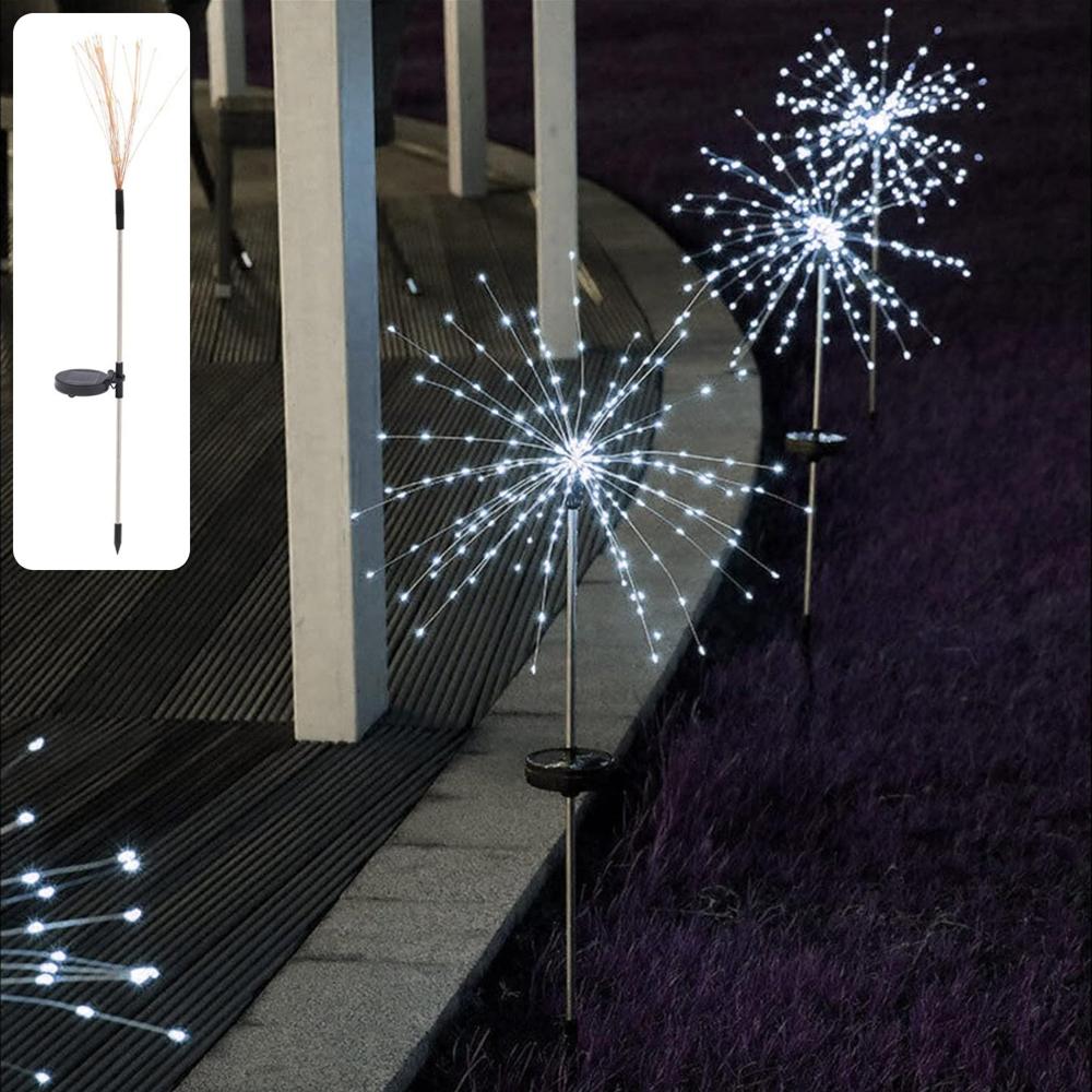 Solar Powered Starburst Firework Garden Light (1 Pc) - Color: Mix