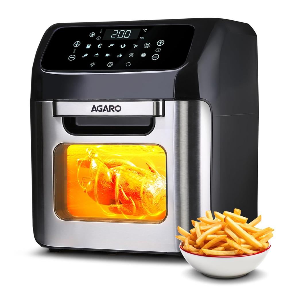 AGARO Regency Air Fryer For Home, 12L, Family Rotisserie Oven, 1800W, 9 Preset Menu, Electric Air Fryer Toaster Oven (33684)