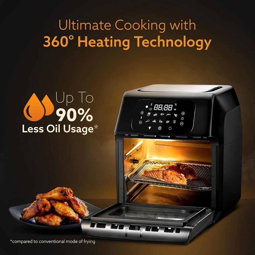 AGARO Prima Digital Air Fryer For Home, 12L, Electric Oven, 1800W (34032)