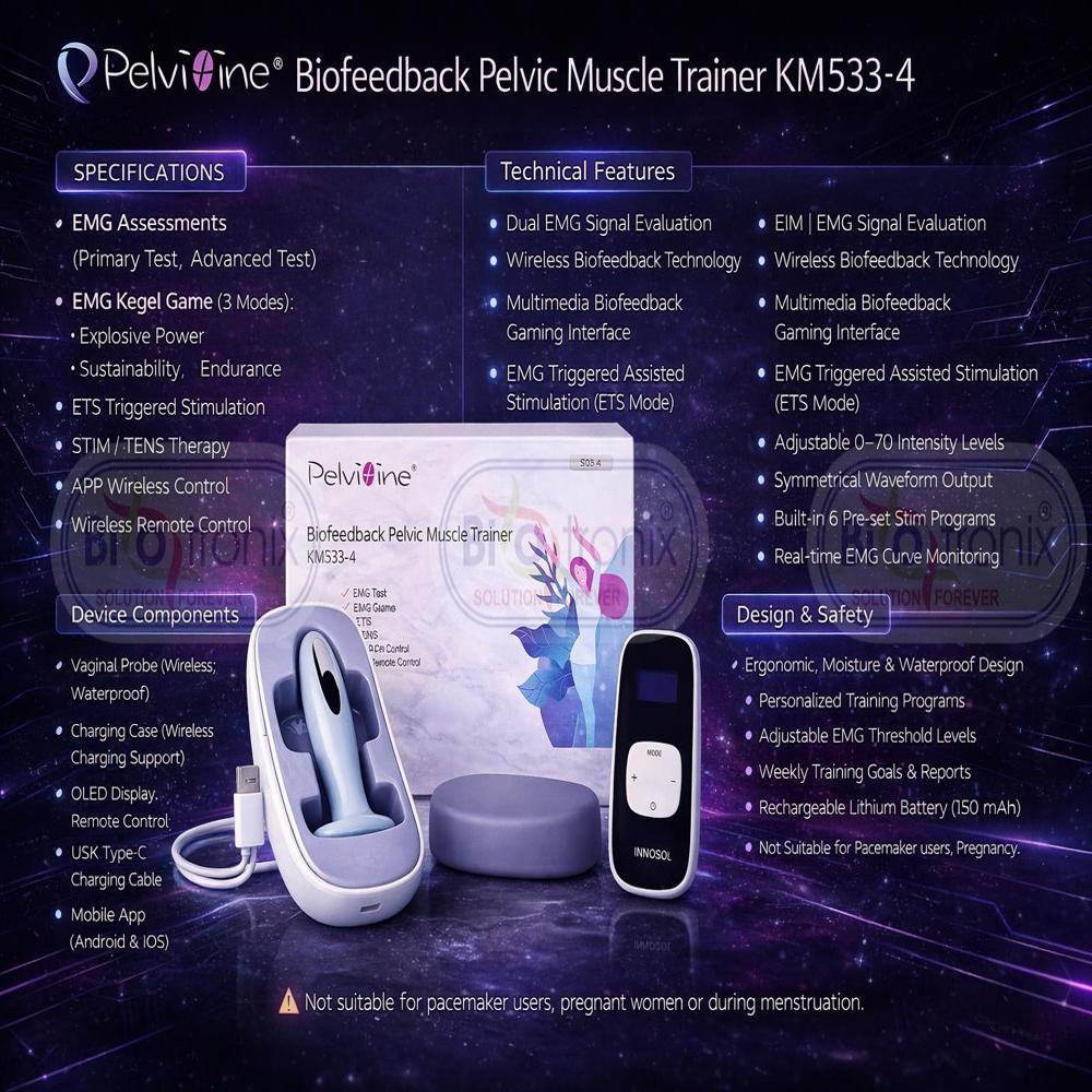 Wireless Pelvic Floor Muscle Therapy Trainer for Bladder Control Support