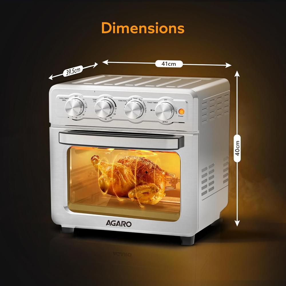 AGARO Regal Air Fryer For Home, 23L, Family, Rotisserie Convection Oven, 1700W (33846)