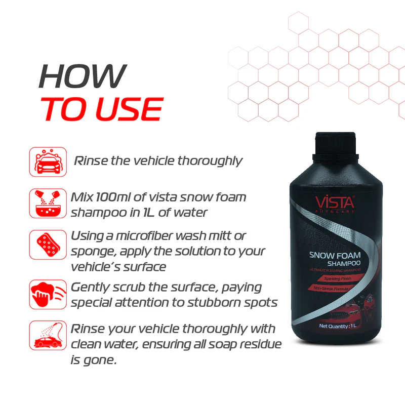 Vista Snow Foam Shampoo 1ltr