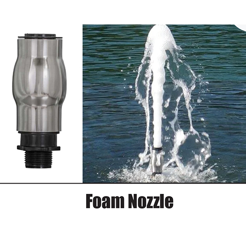 Rshk2005 Foam Fountain Nozzle - Color: Silver