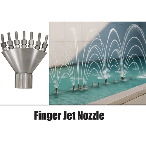 Rshk2008 Finger Jet Fountain Nozzle - Color: Metallic Silver