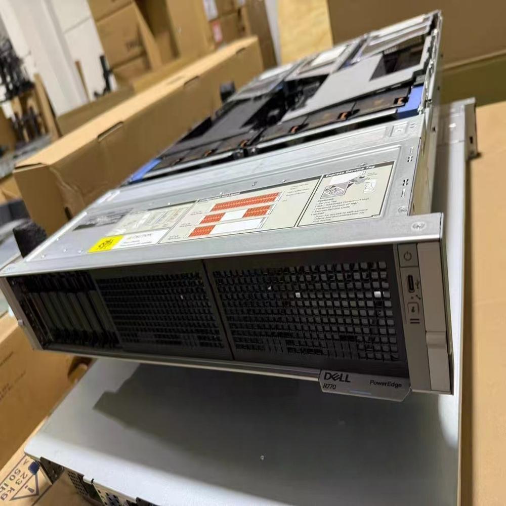 Amazing Selling New Dells PowerEdge R770 2U DDR5 Artificial Intelligence Ai Rack Server With Two Intel Xeon 6 P-core Processor