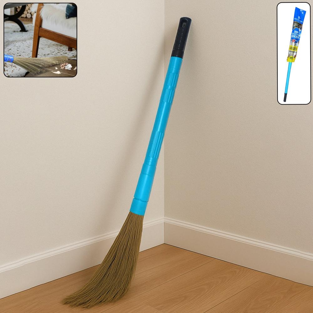 Pro Clean Expandable Floor Broom With Plastic Handle - Color: Mix