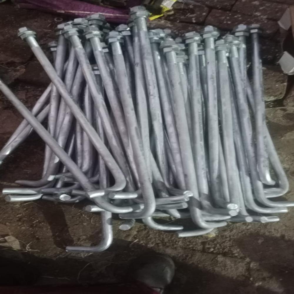 L Type Foundation Bolt - Color: Silver